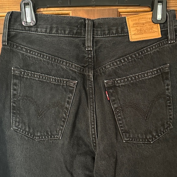 Levi's Ribcage Black Wide Leg Jeans - Picture 4 of 7